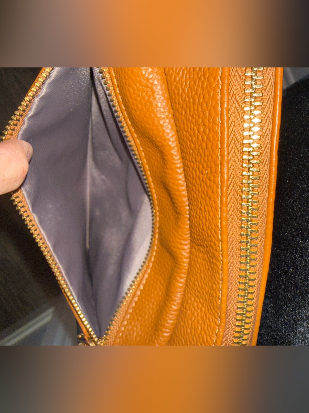 Pom Pom London City Plus Bag – Chestnut Leather Crossbody - Picture 7 of 9